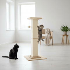 33-Inch Tall Cat Scratching Post with Hanging Ball | Heavy-Duty Sisal for Indoor Cats - Fun Stuff Gift Shop