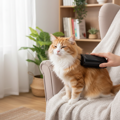 Pet Grooming Brush with Cat - Lifestyle