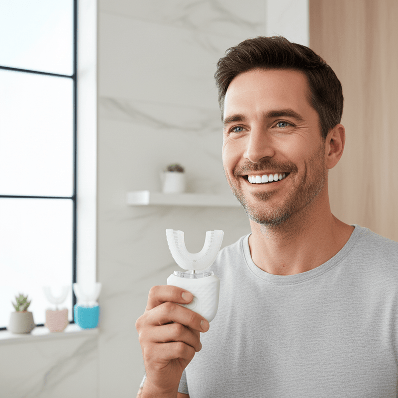 U-Shaped Ultrasonic Electric Toothbrush | 360° Sonic Whitening - Fun Stuff Gift Shop